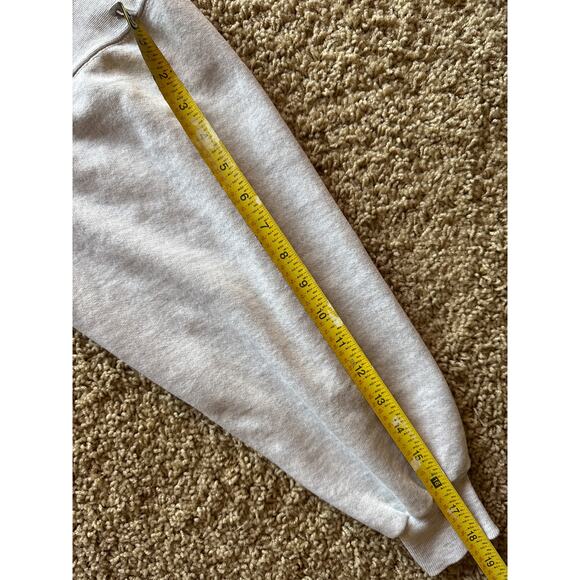 Vintage Duck Head USA Made Women’s L Cropped Heather Gray Crewneck Sweatshirt - Picture 7 of 8